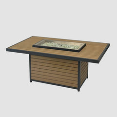 The Outdoor GreatRoom 50x30.75-Inch Brooks Rectangular Chat Height Gas Fire Pit Table