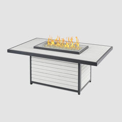 The Outdoor GreatRoom 50x30.75-Inch Brooks Rectangular Chat Height Gas Fire Pit Table