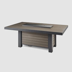 The Outdoor GreatRoom Brooks Linear Chat Height Gas Fire Pit Table