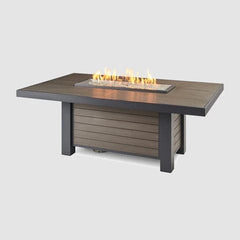 The Outdoor GreatRoom Brooks Linear Chat Height Gas Fire Pit Table