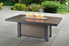 The Outdoor GreatRoom Brooks Linear Chat Height Gas Fire Pit Table