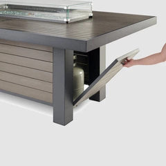 The Outdoor GreatRoom Brooks Linear Chat Height Gas Fire Pit Table