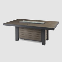 The Outdoor GreatRoom Brooks Linear Chat Height Gas Fire Pit Table