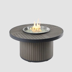 The Outdoor GreatRoom Brooks Round Chat Height Gas Fire Pit Table