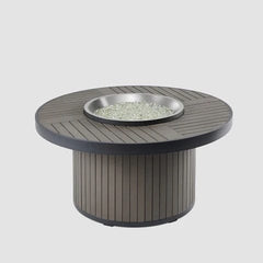 The Outdoor GreatRoom Brooks Round Chat Height Gas Fire Pit Table