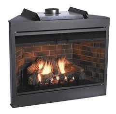 Empire 42" Van Buren Premium B-Vent Gas Fireplace with Slope Glaze Burner and Log Set