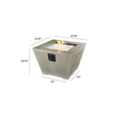 The Outdoor GreatRoom 37-Inch Cove Square Gas Fire Pit Bowl
