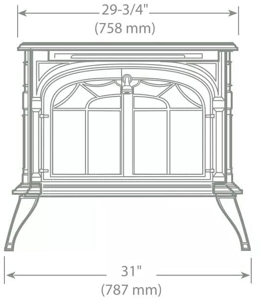 Vermont Castings 31" Radiance Direct Vent Gas Stove with IntelliFire Touch Ignition System