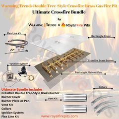 Ultimate Crossfire Bundle: Warming Trends Crossfire CFBDT Double Tree-Style Brass Burner Bundle