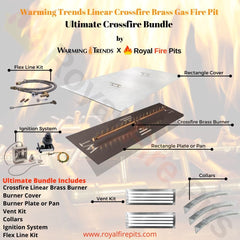Ultimate Crossfire Bundle: Warming Trends Crossfire CFBL Linear Brass Burner Bundle