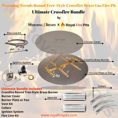 Ultimate Crossfire Bundle: Warming Trends Crossfire CFBCT Circular Tree-Style Brass Burner Bundle