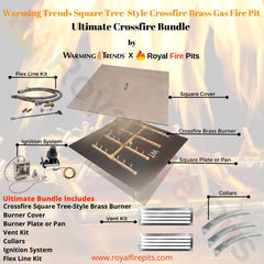 Ultimate Crossfire Bundle: Warming Trends Crossfire CFBST Square Tree-Style Brass Burner Bundle