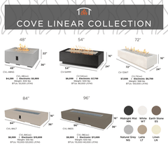 The Outdoor GreatRoom 84-Inch Cove Linear Gas Fire Pit Table