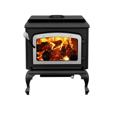 Drolet DB03112 Escape 1800 with Legs and Nickel Door High Efficiency Wood Burning Stove