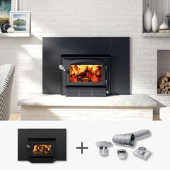 Drolet DB03137K Escape 1500-I Wood Insert With Faceplate and Liner Kit