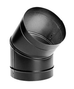 DuraVent DuraBlack 8 Inch Diameter Black 45 Degree Black Elbow - 8DBK-E45