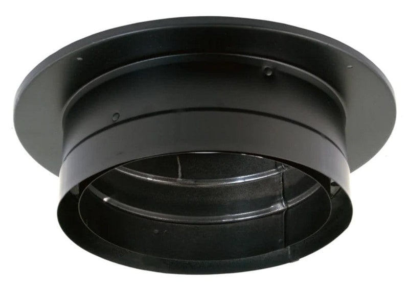 DuraVent DVL/DuraBlack 8 Inch Diameter Black Chimney Adapter with trim - 8DVL-ADT