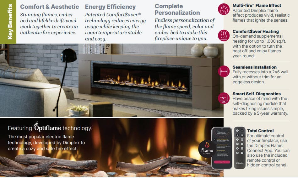 Dimplex 74-Inch Ignite Evolve Built-in Electric Fireplace