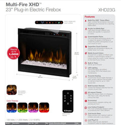 Dimplex XHD23 Multi-Fire XHD Electric Firebox, 23-Inch