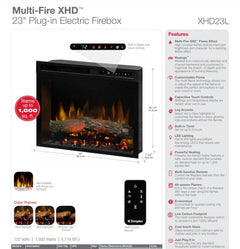 Dimplex XHD23 Multi-Fire XHD Electric Firebox, 23-Inch