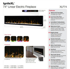 Dimplex XLF IgniteXL  Built-In Linear Electric Fireplace