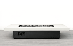 Warming Trends AON GFRC Capstone Rectangular Fire Table Collection w/ Crossfire Brass Burner