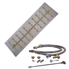 Warming Trends Crossfire 2.0 Universal Doube Tree-Style Brass Gas Fire Pit Burner Kit