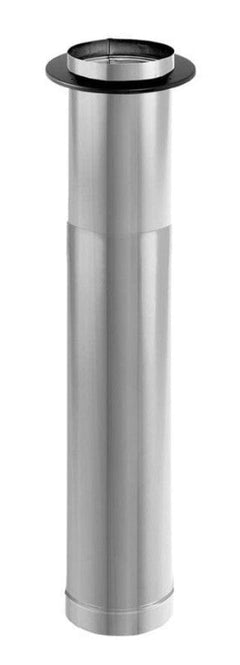 DuraVent DuraBlack 6 Inch Diameter Stainless Steel Telescoping Length 44 Inch - 68 Inch w/trim - 6DBK-TLSS