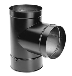 DuraVent DuraBlack 8 Inch Diameter Black Tee w/Clean-Out Cap - 8DBK-T