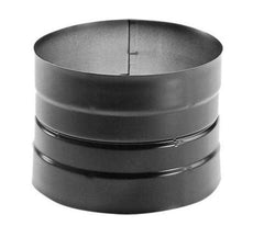 DuraVent DuraBlack 8 Inch Diameter Black Double-Skirted Stovetop Adapter - 8DBK-ADDB
