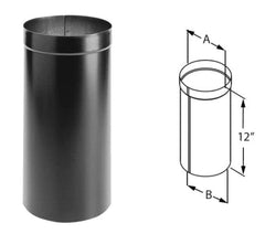 DuraVent DuraBlack 6 Inch Diameter Black Oval-to-Round Adapter - 6DBK-ADOR