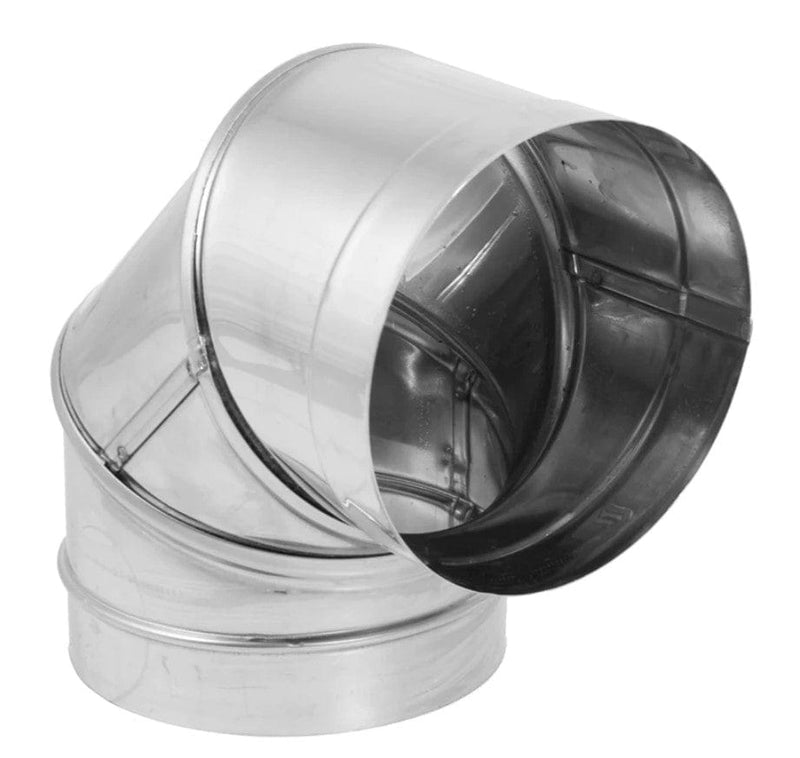 DuraVent DuraBlack 8 Inch Diameter Stainless Steel 90 Degree Black Elbow - 8DBK-E90SS