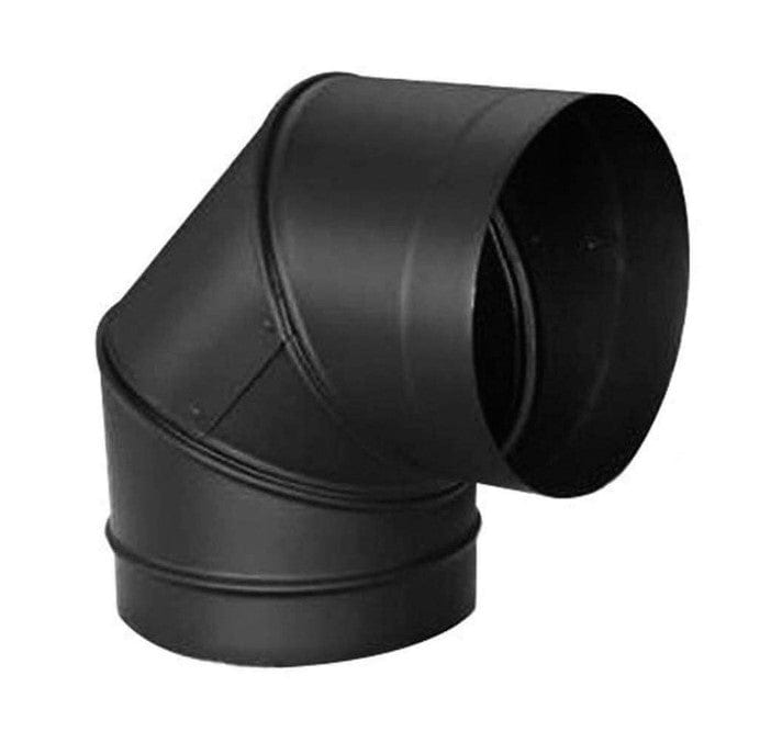 DuraVent DuraBlack 6 Inch Diameter Black 90 Degree Black Elbow - 6DBK-E90
