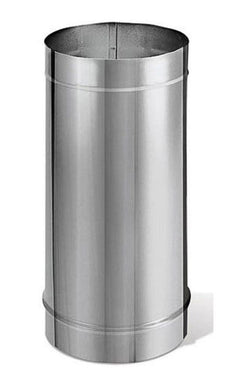 DuraVent DuraBlack 8 Inch Diameter Single Wall Stainless Steel 12 Inch Pipe Length - 8DBK-12SS