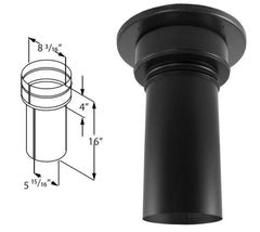 DuraVent DuraBlack 6 Inch Diameter Black Slip Increaser 6 Inch-8 Inch - 6DBK-XS8