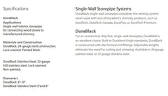 DuraVent DuraBlack 6 Inch Diameter Black Stovetop Adapter - 6DBK-AD