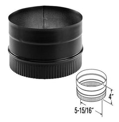 DuraVent DuraBlack 6 Inch Diameter Black Stovetop Adapter - 6DBK-AD