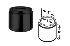 DuraVent DuraTech 6 Inch Diameter Double Wall Black Galvanized 6 Inch Chimney Pipe Length - 6DT-06B