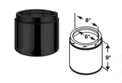 DuraVent DuraTech 6 Inch Diameter Double Wall Black Galvanized 9 Inch Chimney Pipe Length - 6DT-09B