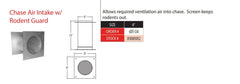 DuraVent DuraTech 6 Inch Diameter Chase Air Intake with Rodent Guard - 6DT-CAI