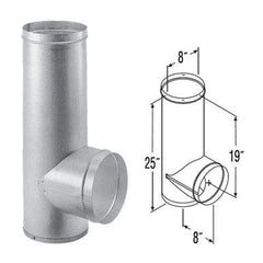 DuraVent DuraTech 8 Inch Diameter Base Tee - 8DT-BT