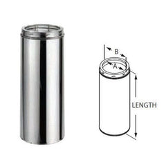 DuraVent DuraTech 6 Inch Diameter Double Wall Stainless Steel 48 Inch Chimney Pipe Length - 6DT-048SS