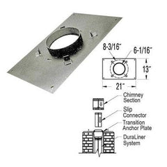 DuraVent DuraTech 8 Inch Diameter 14x17 Inch Transition Anchor Plate - 8DT-AP14x17