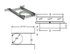 DuraVent DuraTech 6-8 Diameter Extended Adjustable Wall Strap - 6DT-AWSX