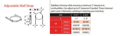 DuraVent DuraTech 6-8 Diameter Galvanized Adjustable Wall Strap - 6DT-AWS
