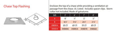 DuraVent DuraTech 6 Inch Diameter Chase Top Flashing - 6DT-CTF