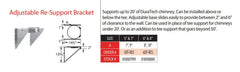DuraVent DuraTech 6-8 Diameter Adjustable Re-Support Bracket - 6DT-RES