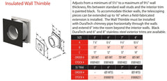 DuraVent DuraTech 8 Inch Diameter Insulated Wall Thimble - 8DT-IWT