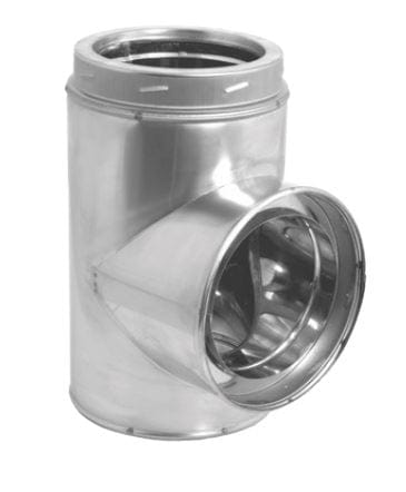 DuraVent DuraTech 8 Inch Diameter Stainless Steel Standard Tee with Cap - 8DT-STSS