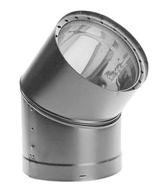 DuraVent DVL 6 Inch Diameter Double Wall Black 45 Degree Elbow - 6DVL-E45